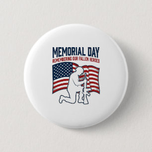 Gedenktag Gefallene Helden Patriotisches Soldaten- Button