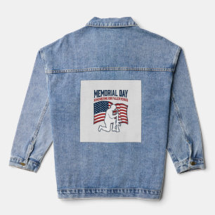 Gedenktag Gefallene Helden Patriotisches Soldaten- Jeansjacke