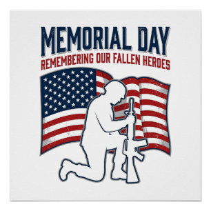 Gedenktag Gefallene Helden Patriotisches Soldaten- Poster
