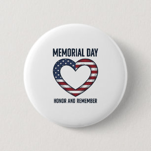 Gedenktag Herz Ehren und Erinnern Shirt Design Button