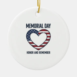 Gedenktag Herz Ehren und Erinnern Shirt Design Keramik Ornament