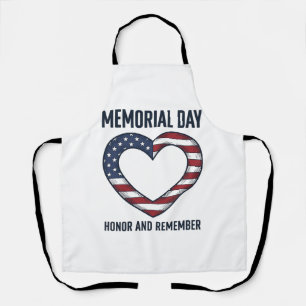 Gedenktag Herz Ehren und Erinnern Shirt Design Schürze