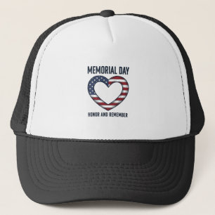 Gedenktag Herz Ehren und Erinnern Shirt Design Truckerkappe