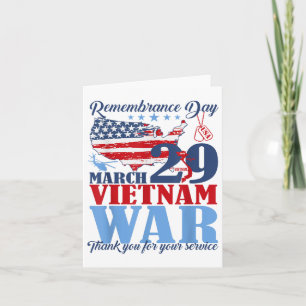 Gedenktag März 29 Vietnamkrieg Veteran Karte