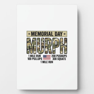 Gedenktag Murph Workout Vintage Vector Shirt_1 Fotoplatte