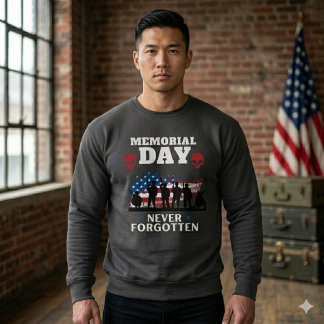 Gedenktag Nie Vergessen Patriotisch Militärisch Sweatshirt