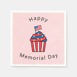 Gedenktag Niedliches amerikanisches Cupcake Paper Serviette