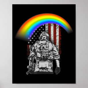 Gedenktag Regenbogen amerikanische Flagge lgbtq Mi Poster