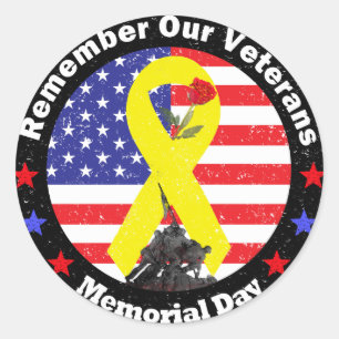 Gedenktag Runder Aufkleber