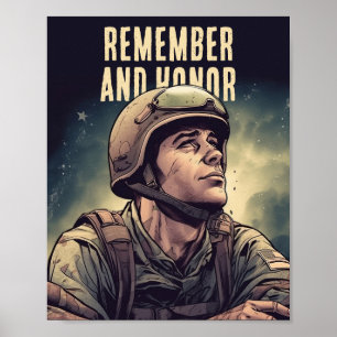Gedenktag Soldat zur Erinnerung und Ehre Poster