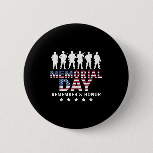 Gedenktag Soldaten US-Flagge erinnern sich an Ehre Button
