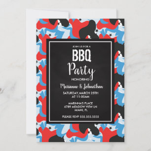 Gedenktag Sterne Abstract Cook Out Party  Einladung