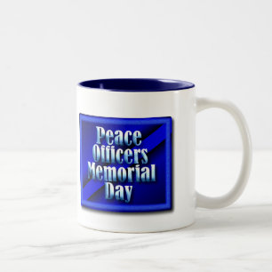 Gedenktag und Schaltfläche der Friedensbeauftragte Zweifarbige Tasse