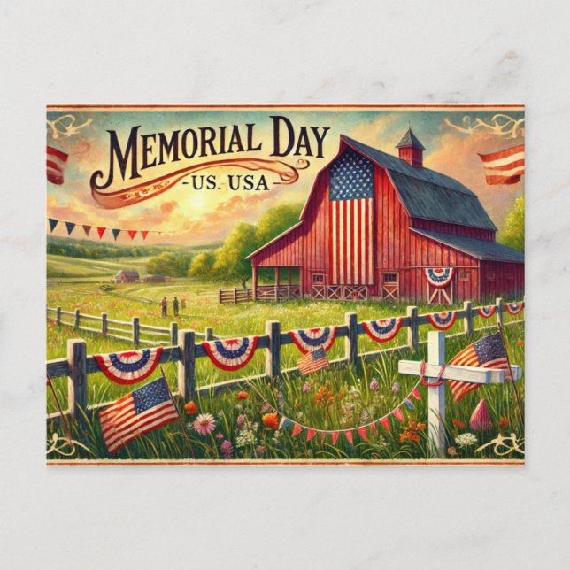 Gedenktag (USA) Postkarte (Vorderseite)