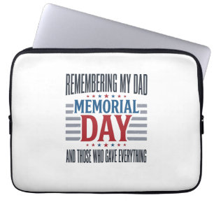 Gedenktag Vater Tribut Patriotisch Laptopschutzhülle