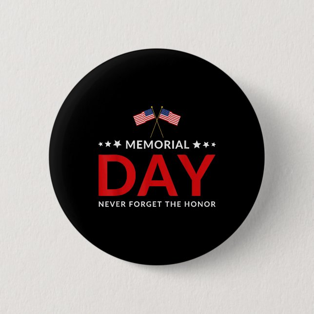 Gedenktag - Veteranen werden nie vergessen Button (Vorderseite)