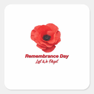 Gedenktag. Veteranentag Quadratischer Aufkleber