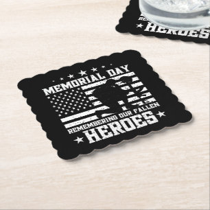 Gedenktag Vintage-Design Veteranen-Tag USA-Flagge Untersetzer