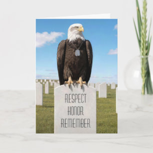 Gedenktag Weißkopfseeadler mit militärischen Hunde Karte