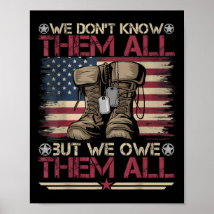 Gedenktag Wir kennen sie nicht alle Veteran Militä Poster