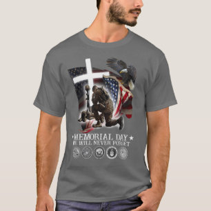 Gedenktag wir werden nie vergessen Veteran Liebhab T-Shirt