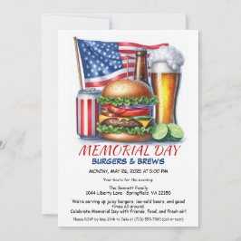 Gedenktage Burgers & Brews | Backyard GRILLEN Part Einladung