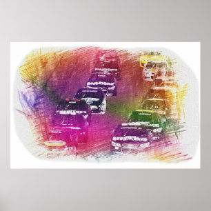 Gedenktagen Wochenende Rennposter Poster