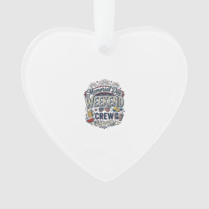 Gedenktags-Wochenende-Crew Vintage Patriotisches T Ornament