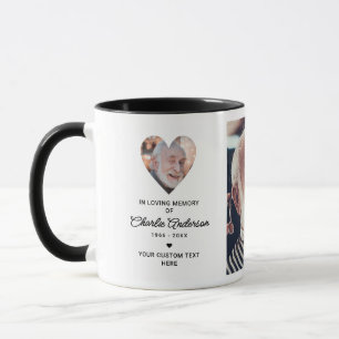 Gedenktasse 'In Loving Memory' mit 2 Fotos und per Tasse