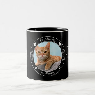 Gedenktasse - Verlust der Katze - Benutzerfoto/Nam Zweifarbige Tasse