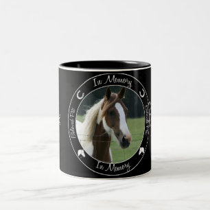 Gedenktasse - Verlust des Pferdes - Benutzerfoto/N Zweifarbige Tasse