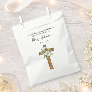 Gedenktüte mit Gänseblümchen-Samenpaket für die Tr Geschenktütchen