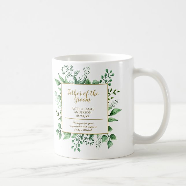 Gedenkvater des Groom-Trauzeugen Kaffeetasse (Rechts)