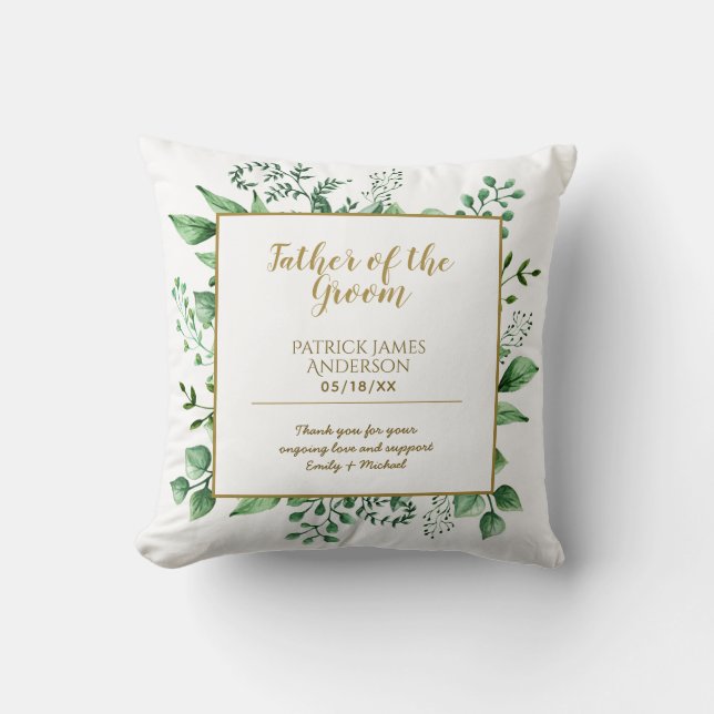 Gedenkvater des Groom-Trauzeugen Kissen (Vorderseite)