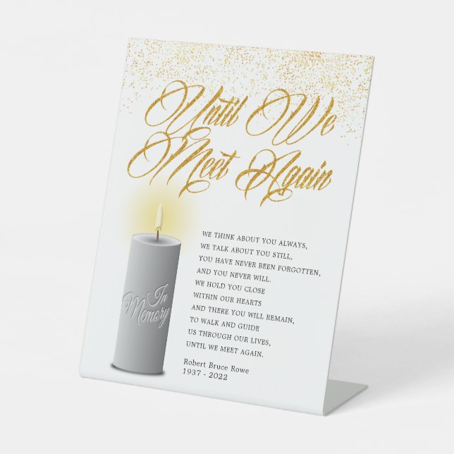 Gedenkveranstaltung bis wir wieder Beerdigung Gedi Sockelschild (Vorderseite)