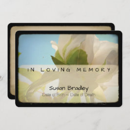 Gedenkveranstaltung für die Beerdigung von Vintage Einladung