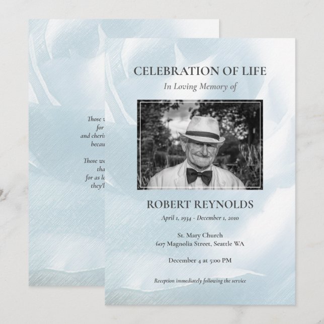 Gedenkveranstaltung-Mitteilung Einladung (Vorne/Hinten)