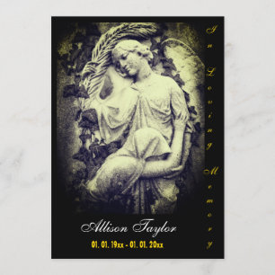 Gedenkveranstaltung oder Beerdigung - mit Angel Einladung