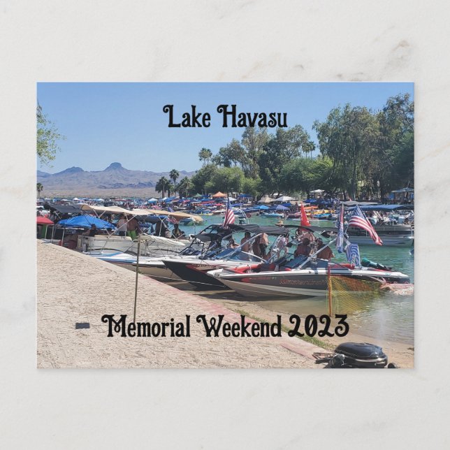 Gedenkwochenende am Havasu-See Postkarte (Vorderseite)