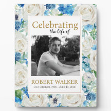 Gedenkzeichen für das weiße und blaue Foto