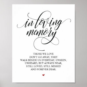 Gedenkzeichen in unserem Herzen In Liebe Erinnern Poster