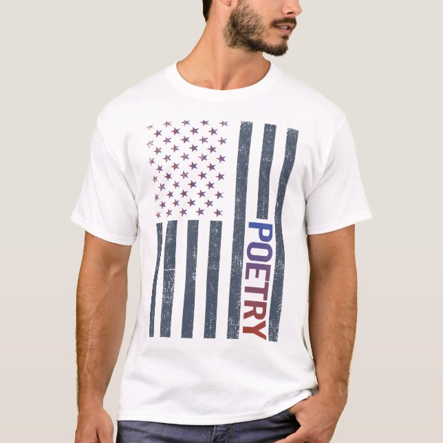 Gedicht der amerikanischen Flagge T-Shirt (Vorderseite)