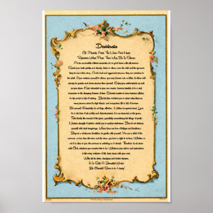 Gedicht der Desiderata von Max Ehrmann Paris Postc Poster