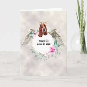 Gedicht der Engelsflügel im Basset-Hund Karte