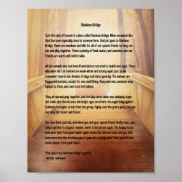 Gedicht der magischen Rainbow Bridge Poster