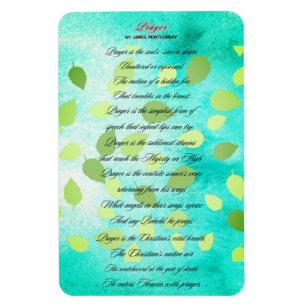 Gedicht des Gebet von James Montgomery Magnet