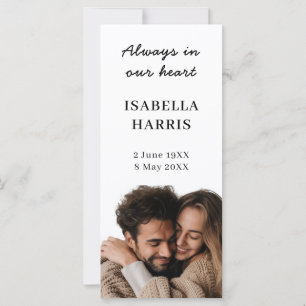 Gedicht-Design für Trauerfeier-Foto