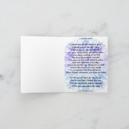 Gedicht: Die Hommage an den Besitzer geklappt Karte