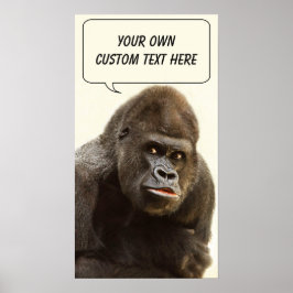 Gedicht Funny Gorilla Poster