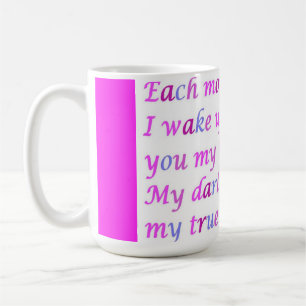 Gedicht für ein geliebtes Mischfarbenskript extrav Kaffeetasse